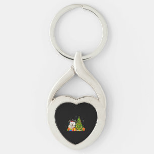 Bichon Frise Christmas Dog Lover Xmas Santa Key Ring