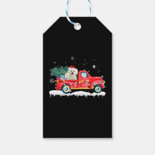 Bichon Frise Christmas Dog Santa Xmas Gift Tags
