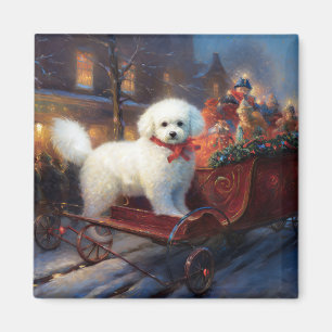 Bichon Frise Christmas Festive Season  Magnet