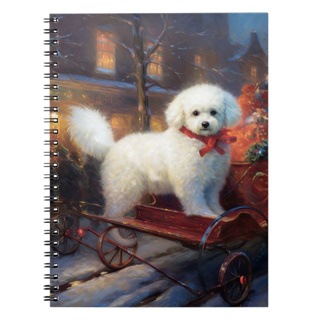 Bichon Frise Christmas Festive Season  Notebook (Front)
