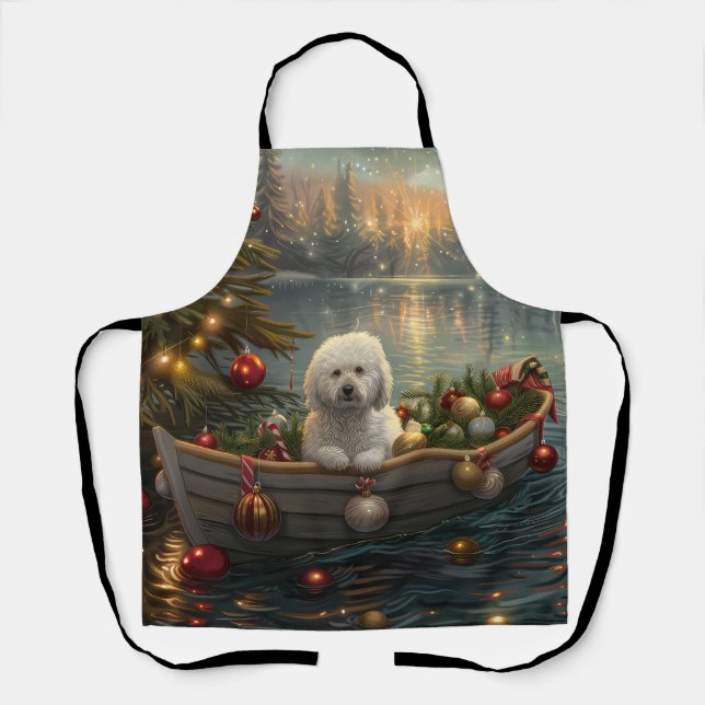Bichon Frise Christmas Festive Voyage Apron (Front)