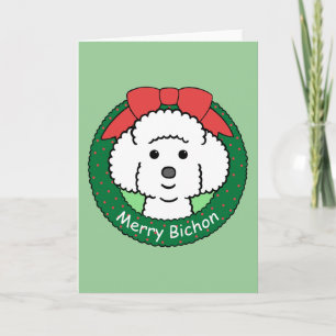 Bichon Frise Christmas Holiday Card