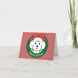 Bichon Frise Christmas Holiday Card
