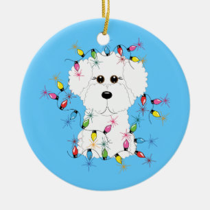 Bichon Frise Christmas Lights Ornament
