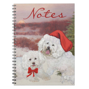 Bichon Frise Christmas Notebook