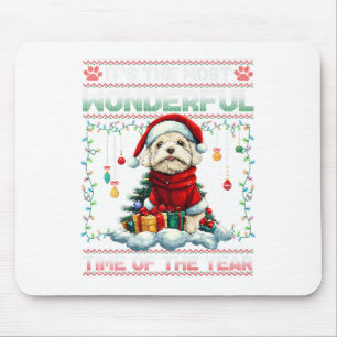 Bichon Frise Christmas Tree Decorations Dog Lover Mouse Pad