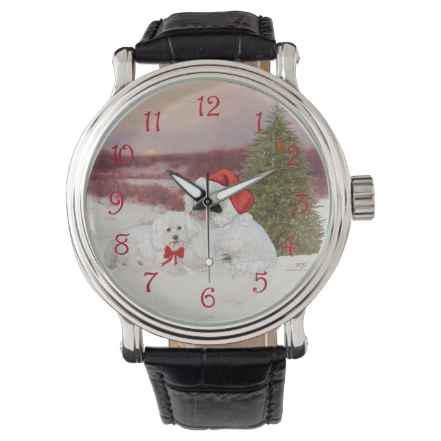 Bichon Frise Christmas Watch (Front)