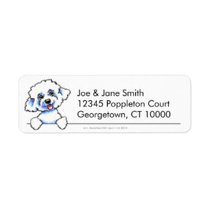 Bichon Frise Clean & Simple Return Address Label