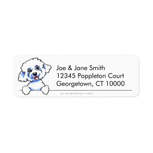 Bichon Frise Clean & Simple Return Address Label (Front)