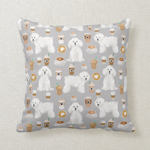 BIchon Frise Coffee Dog pillow