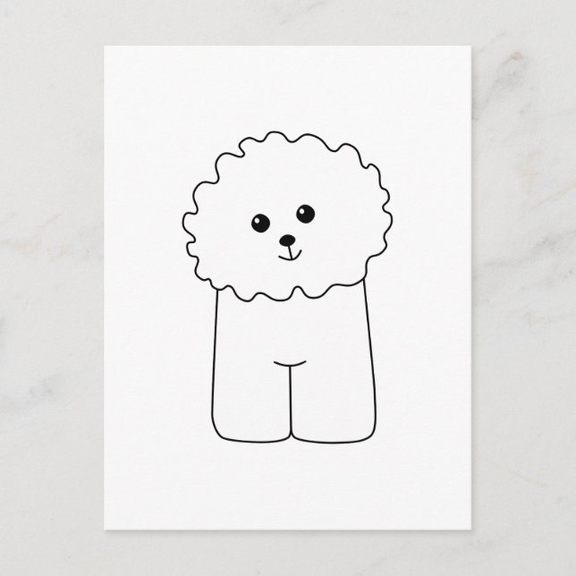 Bichon Frise, Cute Dog. Postcard (Front)