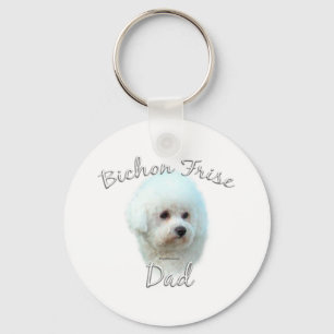 Bichon Frise Dad 2 Key Ring