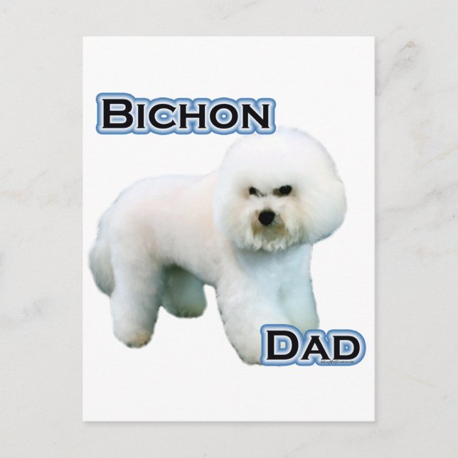Bichon Frise Dad 4 Postcard (Front)