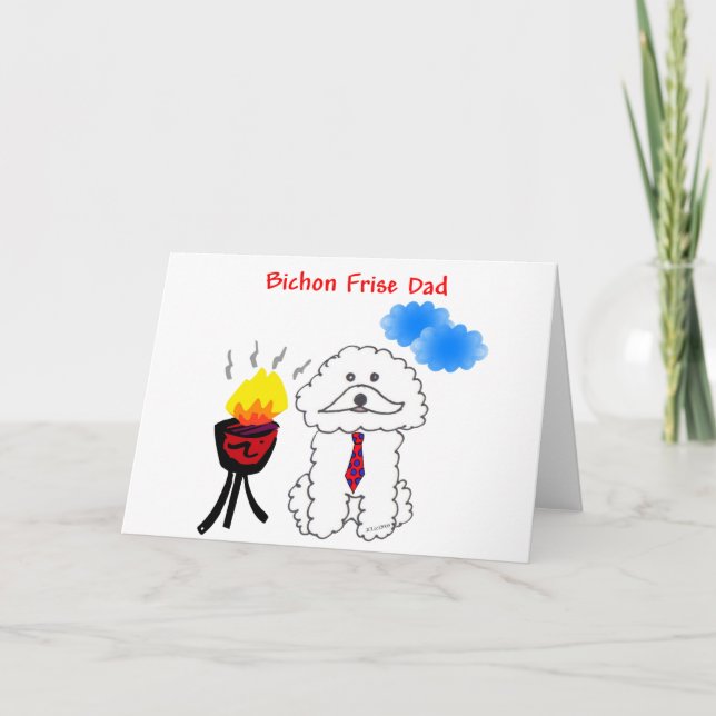 Bichon Frise Dad Card (Front)
