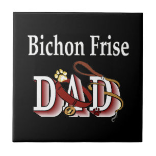 Bichon Frise Dad Ceramic Tile