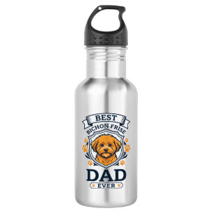 Bichon Frise Dad Ever Dog Paw Prints 532 Ml Water Bottle