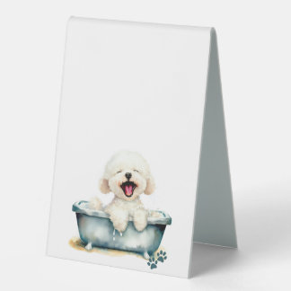 Bichon Frise Dog Blank Menu