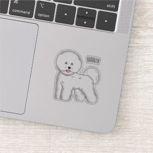 Bichon frise dog cartoon illustration