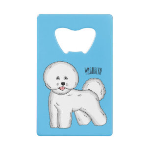Bichon frise dog cartoon illustration