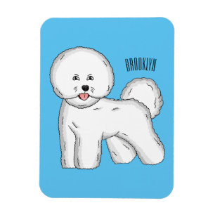 Bichon frise dog cartoon illustration magnet