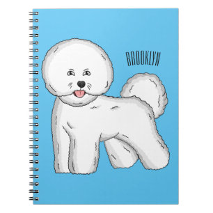 Bichon frise dog cartoon illustration notebook