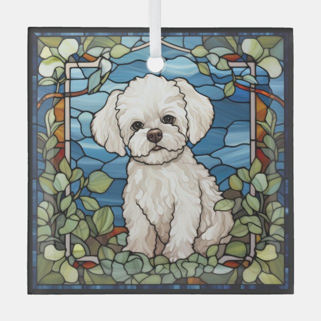 Bichon Frise Dog Christmas Ornament (Front)