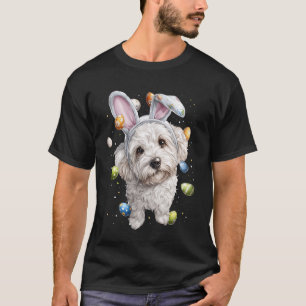 Bichon Frise Dog Easter Rabbit Eggs Bunny Ears T-Shirt