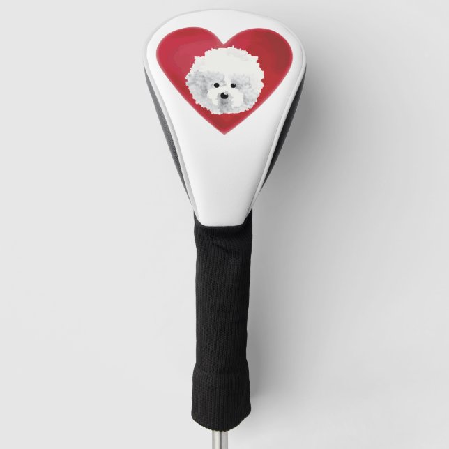 Bichon Frise dog ♥  Golf Head Cover (Front)
