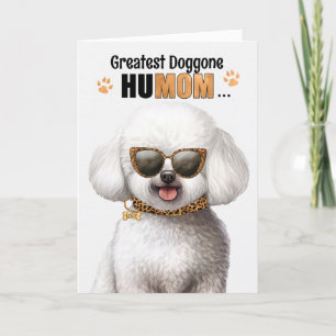 Bichon Frise Dog Greatest HuMOM Mother's Day Holiday Card