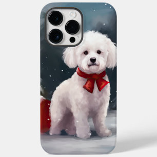 Bichon Frise Dog in Snow Christmas  Case-Mate iPhone 14 Pro Max Case
