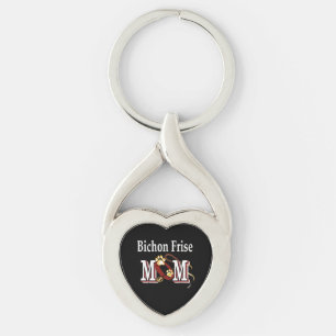 Bichon Frise Dog MOM Key Ring