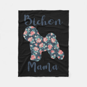 Bichon-frise Dog Mum Shirt Lover Mama Mothers Day Fleece Blanket