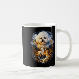Bichon Frise Dog Nature Howling to the Moon Coffee Mug