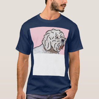 Bichon Frise Dog on Pink T-Shirt