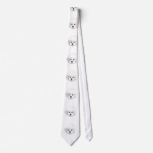Bichon Frise dog _ pattern _ Tie