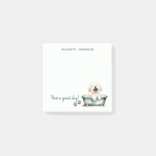 Bichon Frise Dog Personalised Post-it Notes