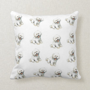 bichon frise dog pillow