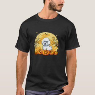 Bichon Frise Dog Pumpkins Halloween Costume Men Wo T-Shirt