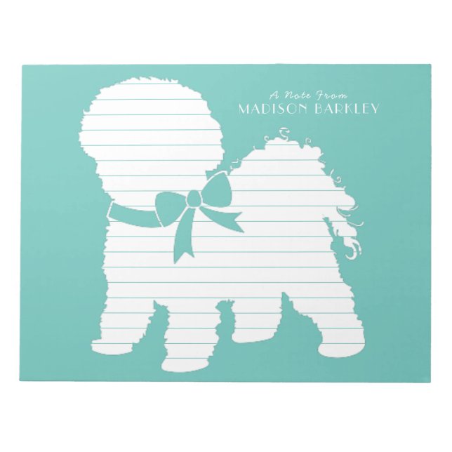 Bichon Frise Dog Puppy Notepad (Front)