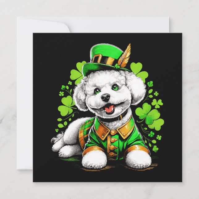 Bichon Frise Dog St Patrick's Day (Front)