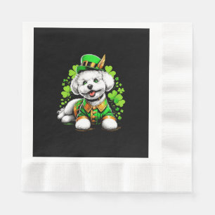 Bichon Frise Dog St Patrick's Day Napkin