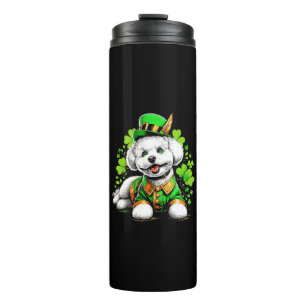 Bichon Frise Dog St Patrick's Day Thermal Tumbler