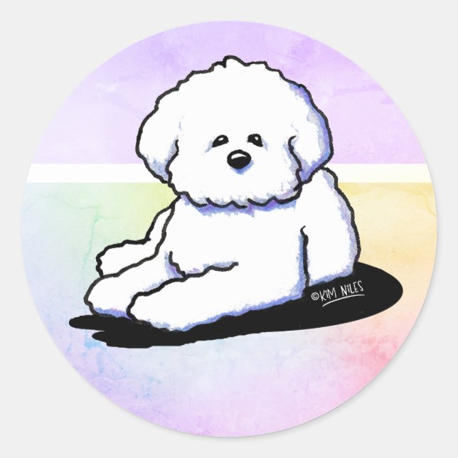 Bichon Frise Dog Stickers (Front)