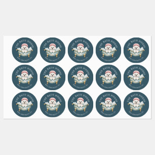 Bichon Frise Dog Waterproof Sticker Sheet - Teal