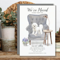 Bichon Frise  Dog We've Moved Moving Announcement