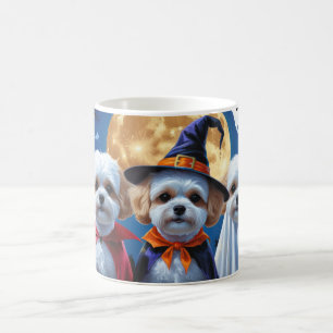 Bichon Frise Dogs Pumpkin Halloween Funny  Coffee Mug