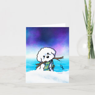 Bichon Frise Fishing Note Card