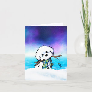 Bichon Frise Fishing Note Card