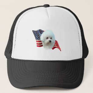 Bichon Frise Flag Trucker Hat