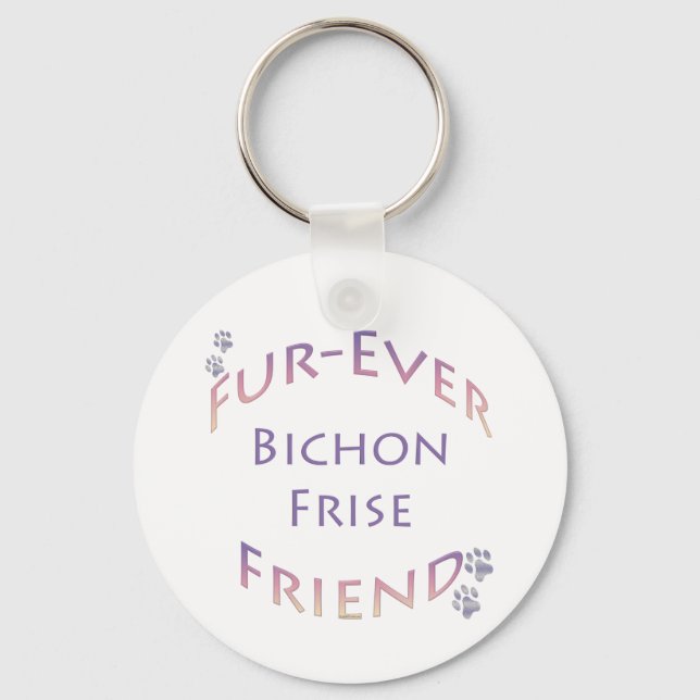 Bichon Frise Furever Key Ring (Front)